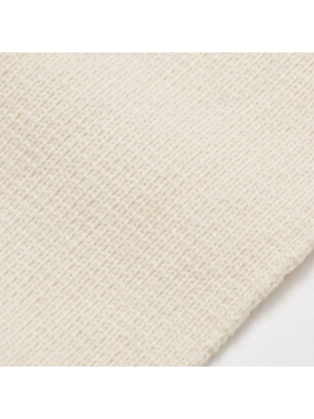 Chanel Logo Embroidery CC Scarf Tobi Quilted Pattern Wool Cashmere Ivory Gold